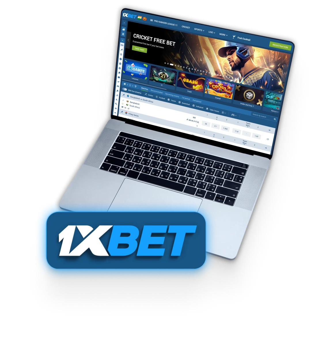 Top cricket leagues and competitions are available to bet on via 1xBet.