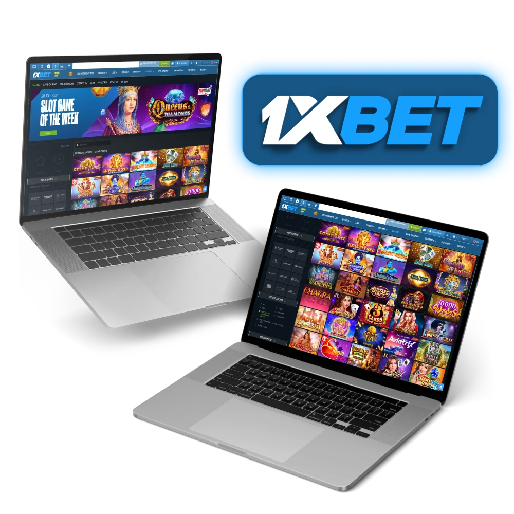 1xBet offers a collection of different themed slots games from well-known providers.