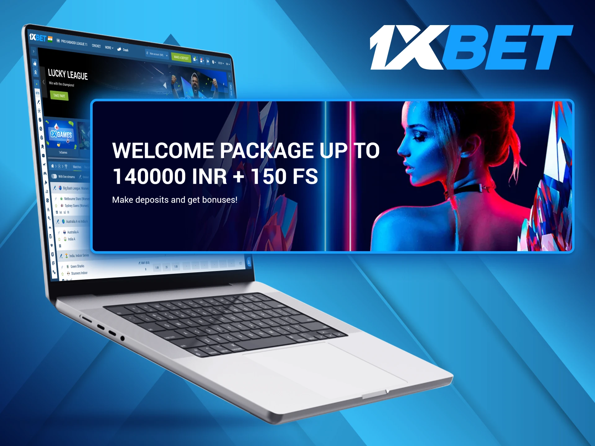 1xBet welcome package.