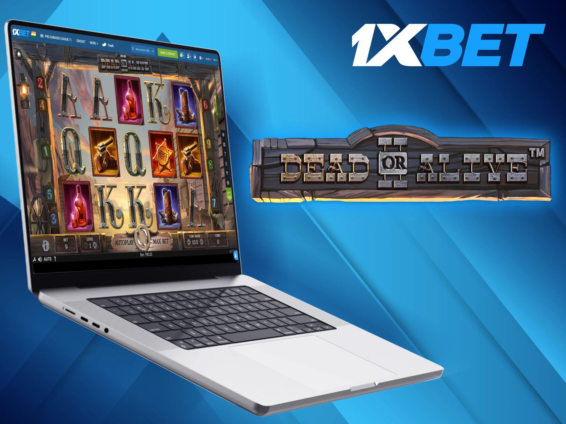 Players who enjoy Wild West theme, can explore Dead or Alive 2 game at the 1xBet platform.