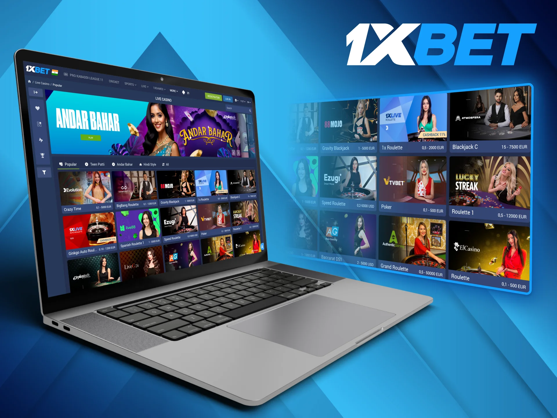 The gamblers who want to experience the thrill of games with real dealers can explore the Live Casino section of the 1xBet platform.