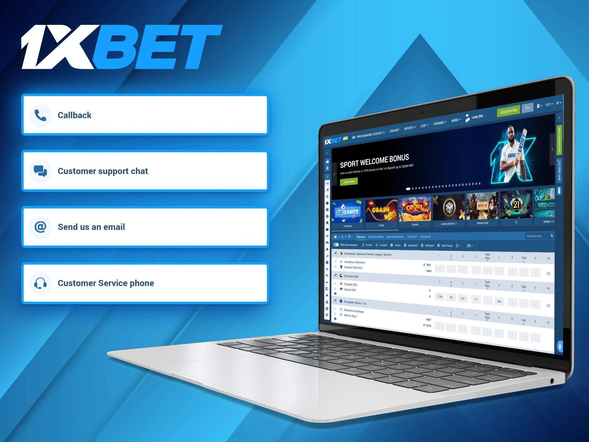 There are plenty of ways for 1xBet customers to get in touch with the customer support team.