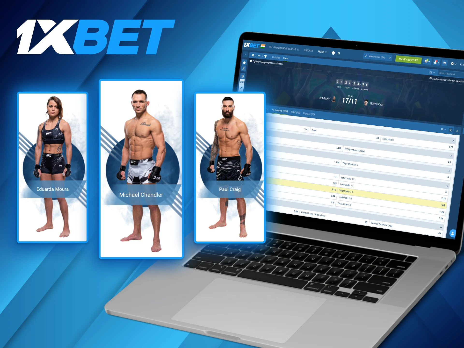 The world's most popular Ufc fighters, including Conor McGregor and Khabib Nurmagomedov, are available for betting at 1xBet.