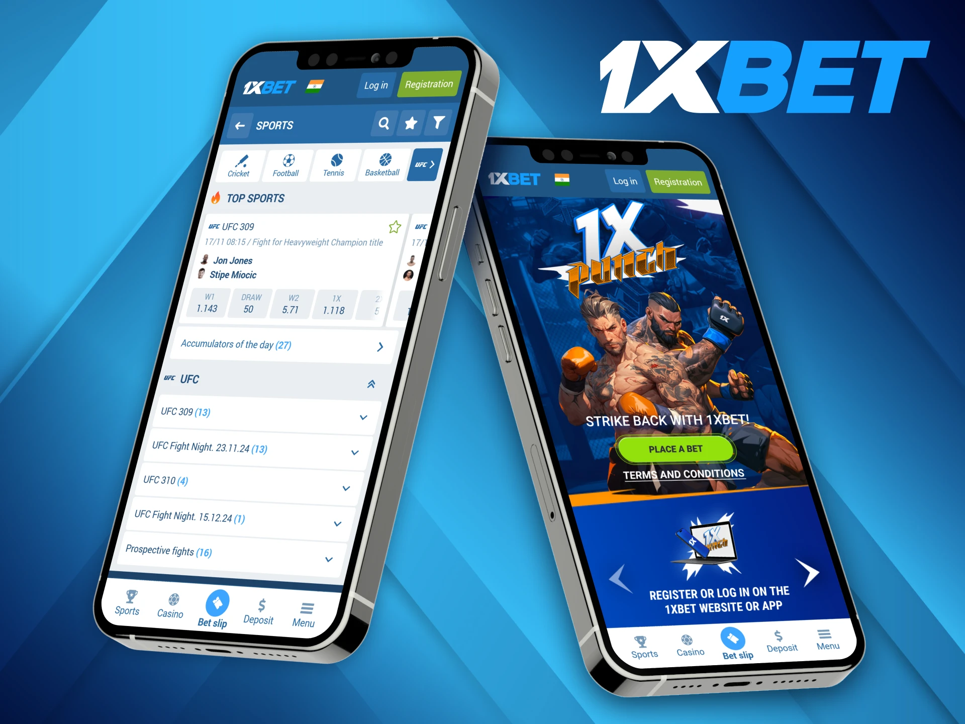 The 1xBet mobile app provides all the features of the desktop website, making it easy to place bets on Ufc while on the go.