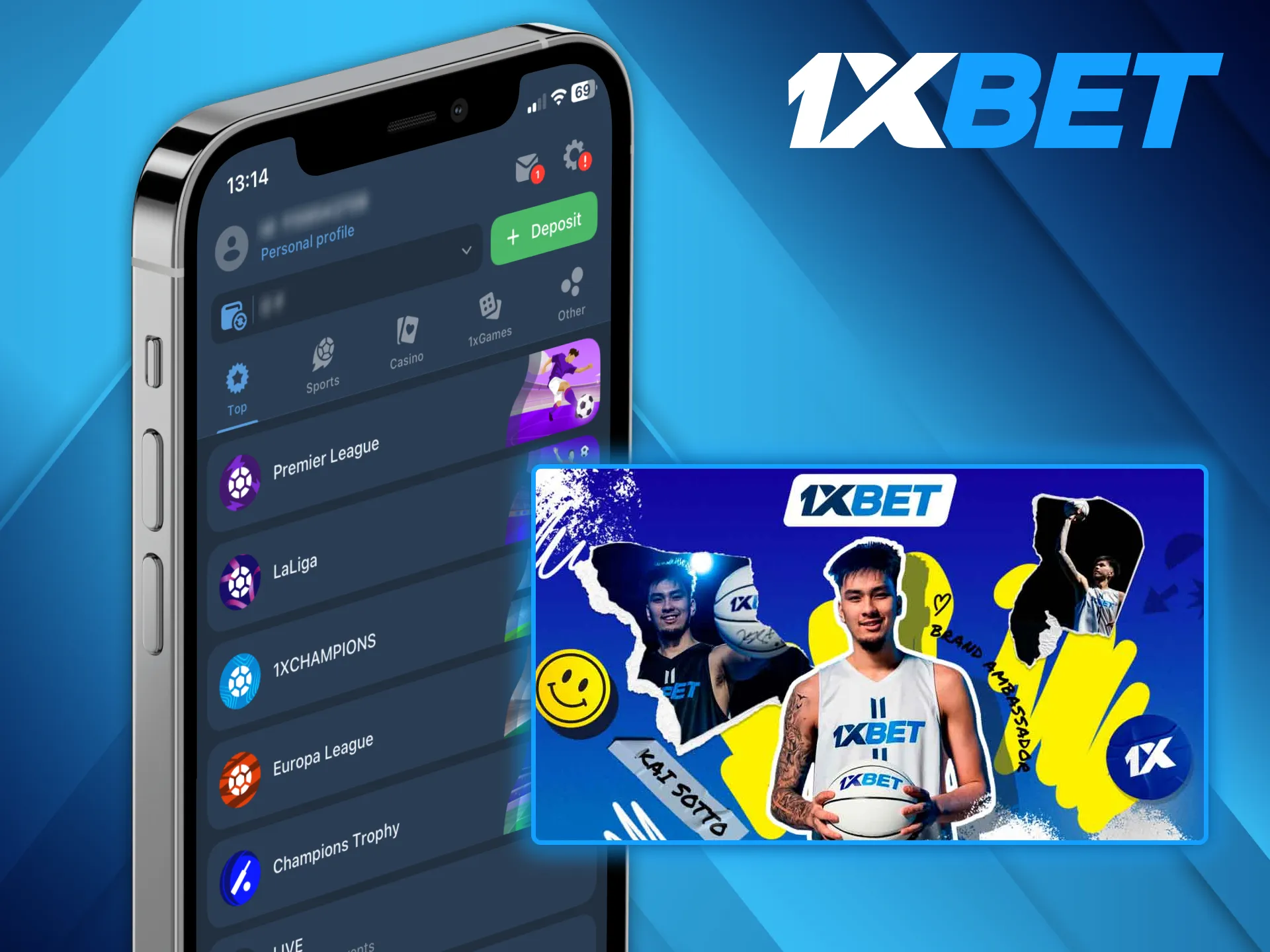 Kai Sotto 1xbet ambassador is one of the tallest basketball players.