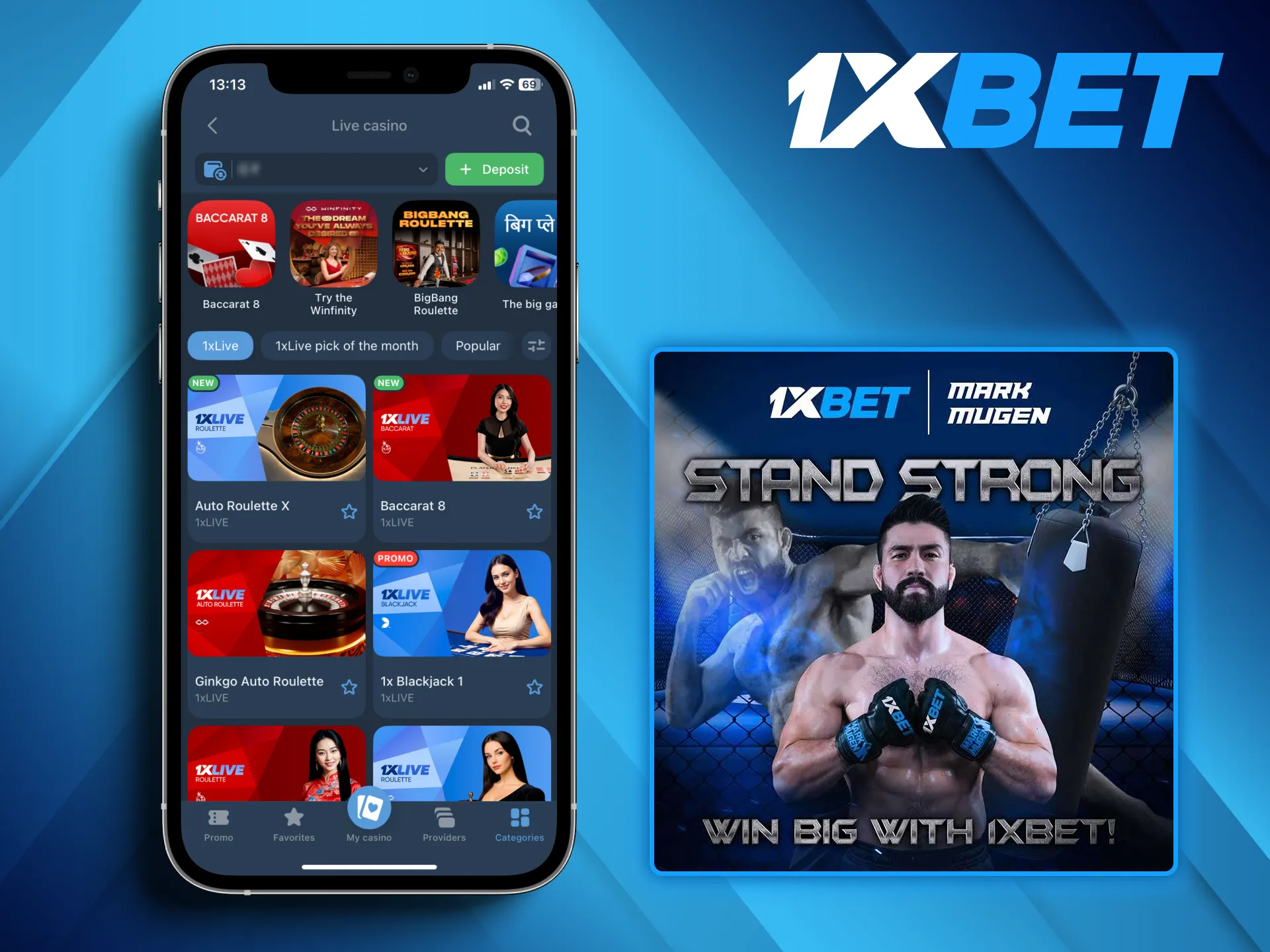 Mark Strigl 1xBet ambassador is a professional MMA fighter.