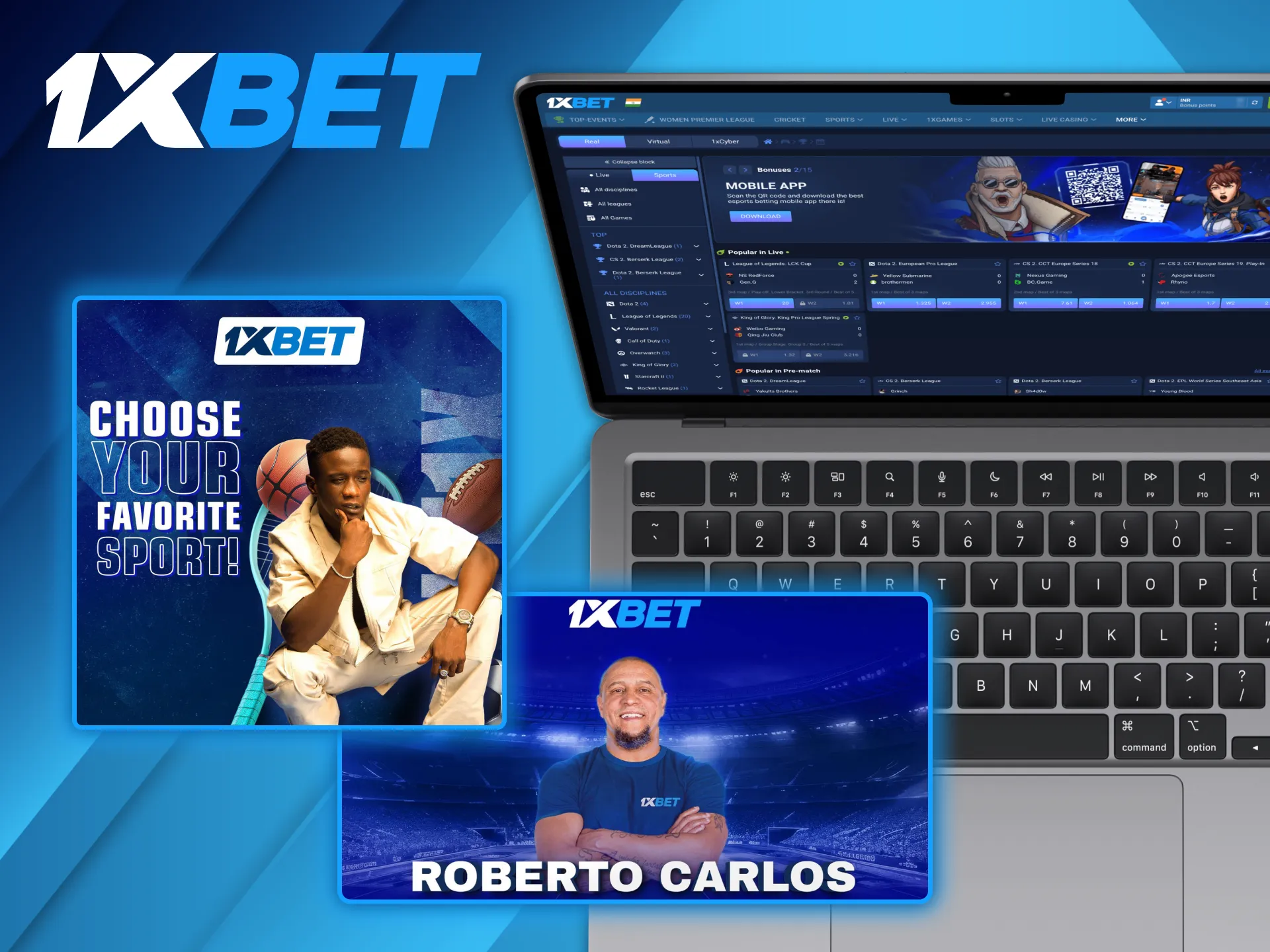 1xbet has others brand ambassadors.