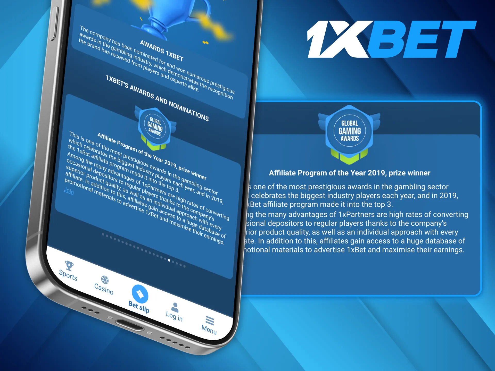 1xBet is the winner in the category Affiliate Program of the Year.