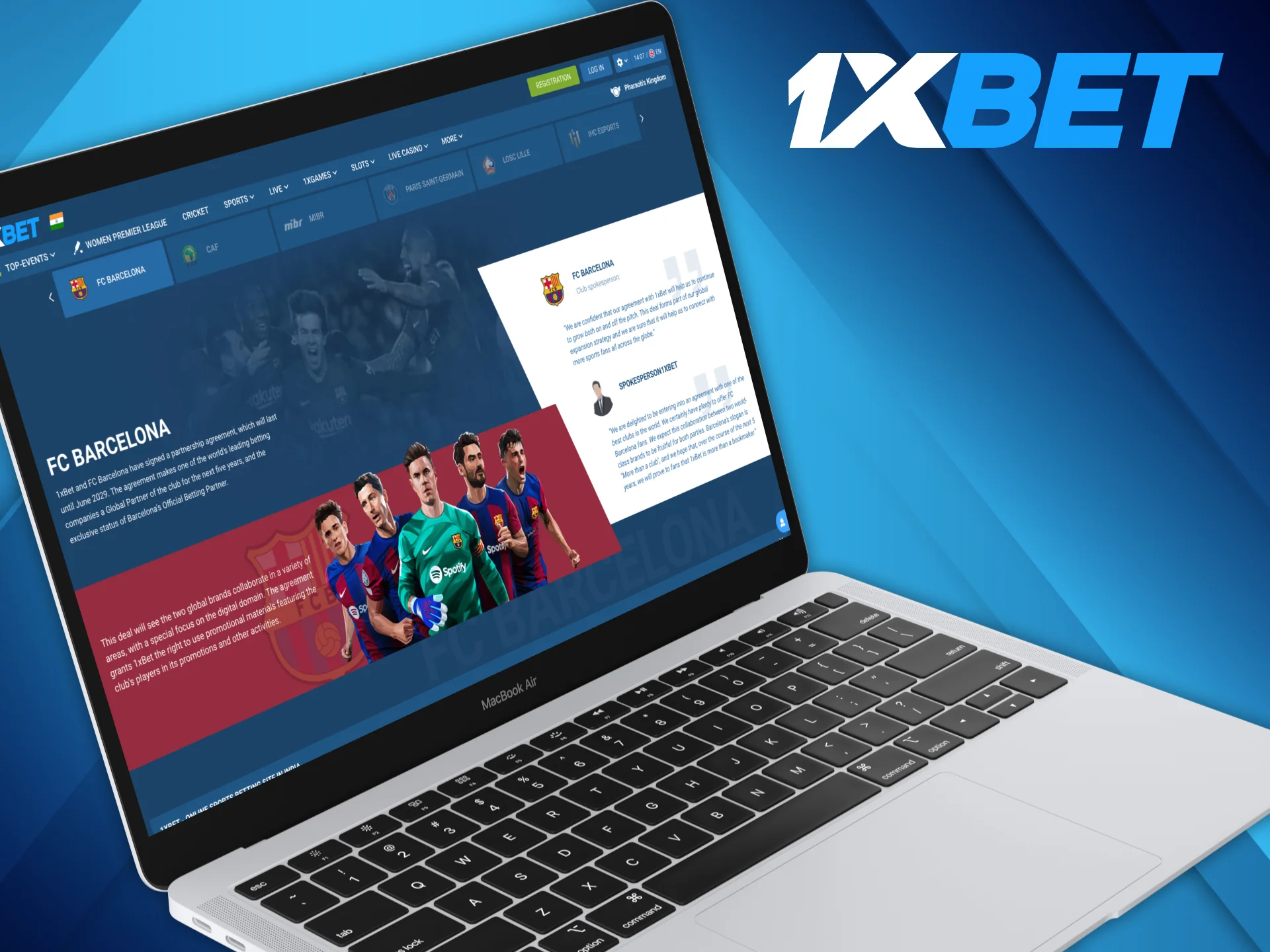 The 1xBet Barcelona sponsorship increases fan engagement.