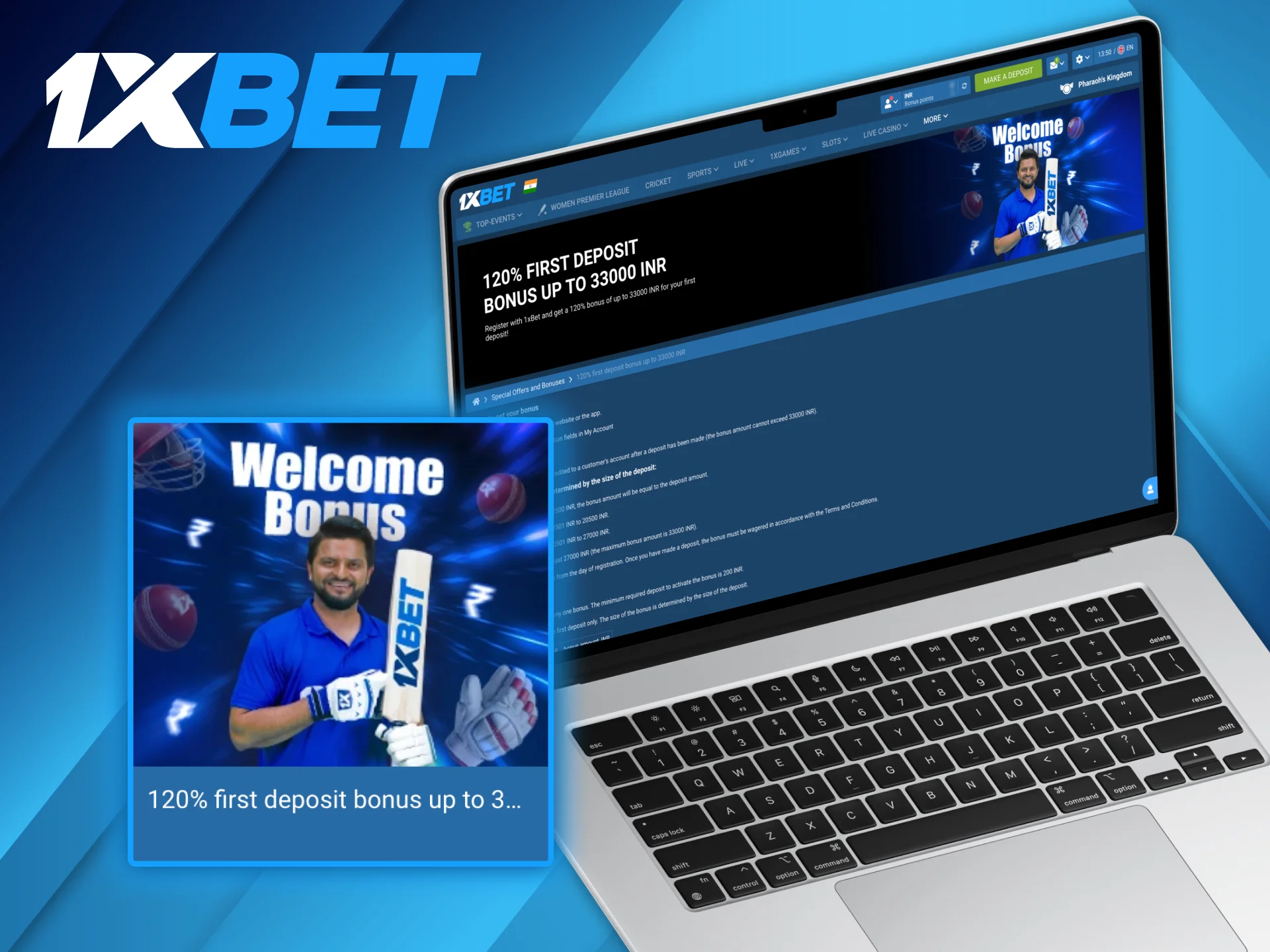 There are various bonuses available on 1xBet website and app.