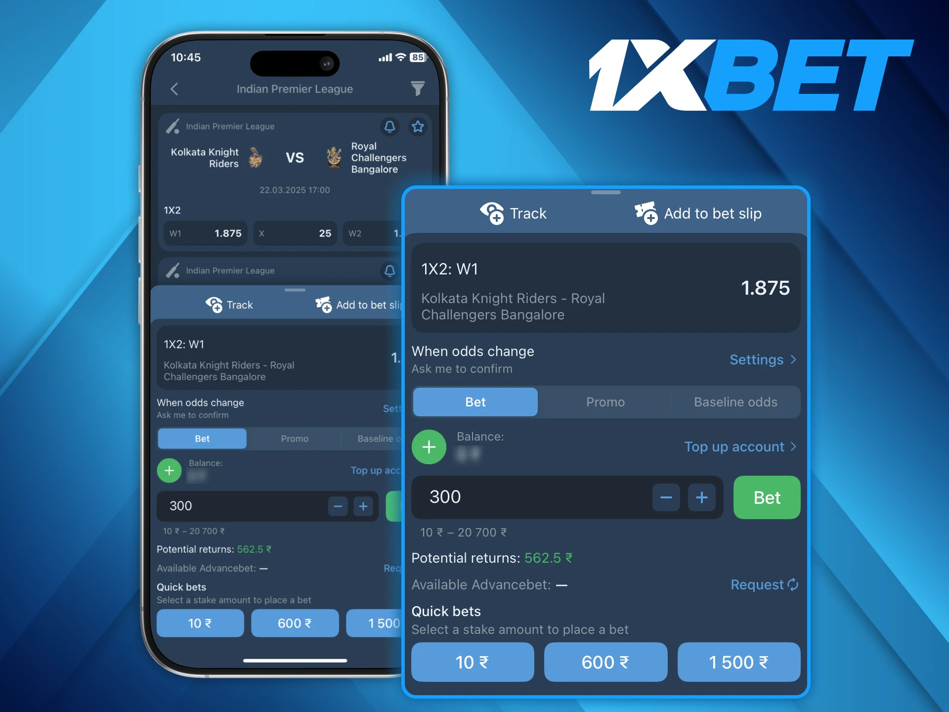 Betting on 1xBet site is very easy and simple.