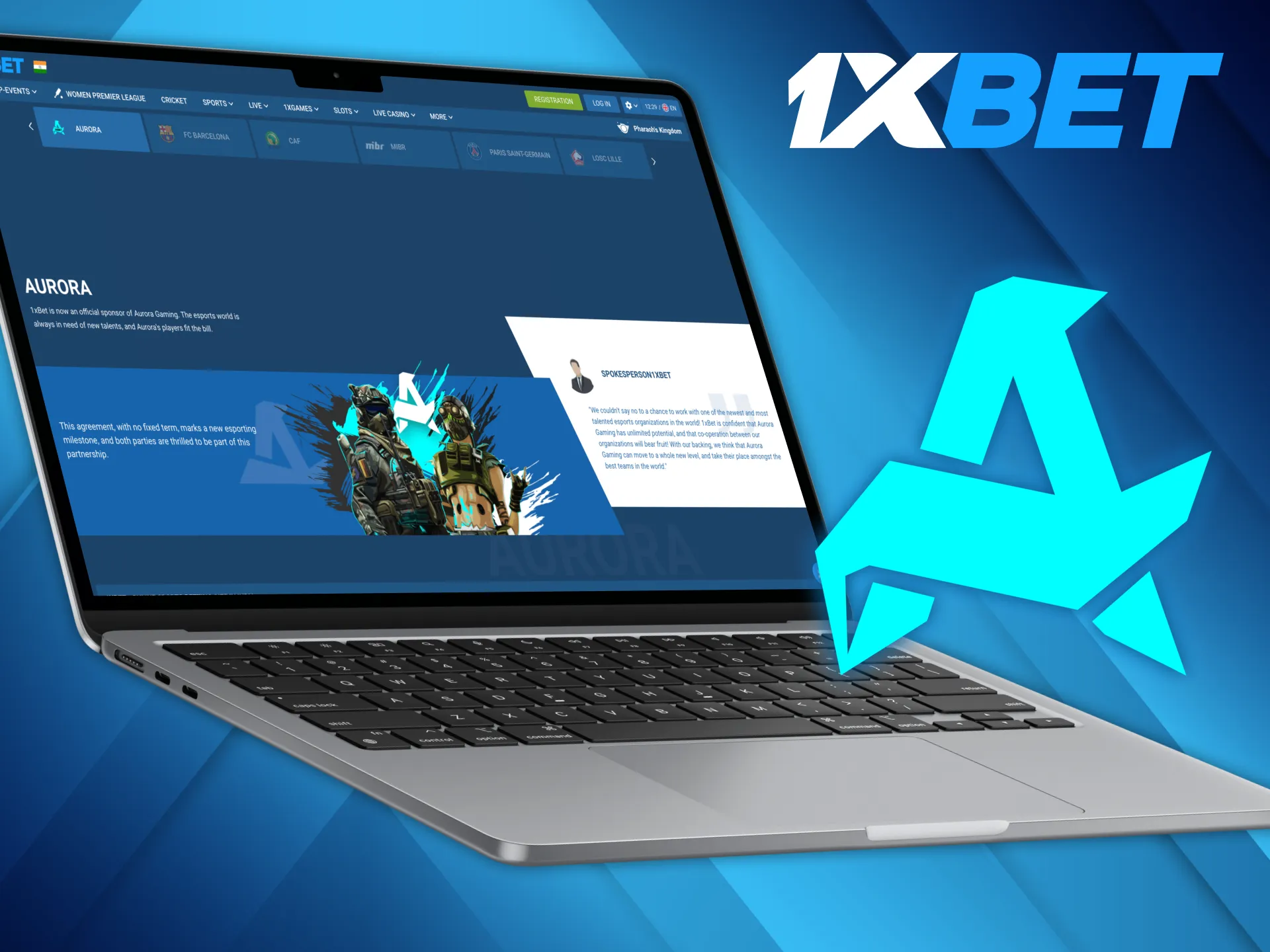 1xBet partnership with Aurora allows fans to stay connected the team.