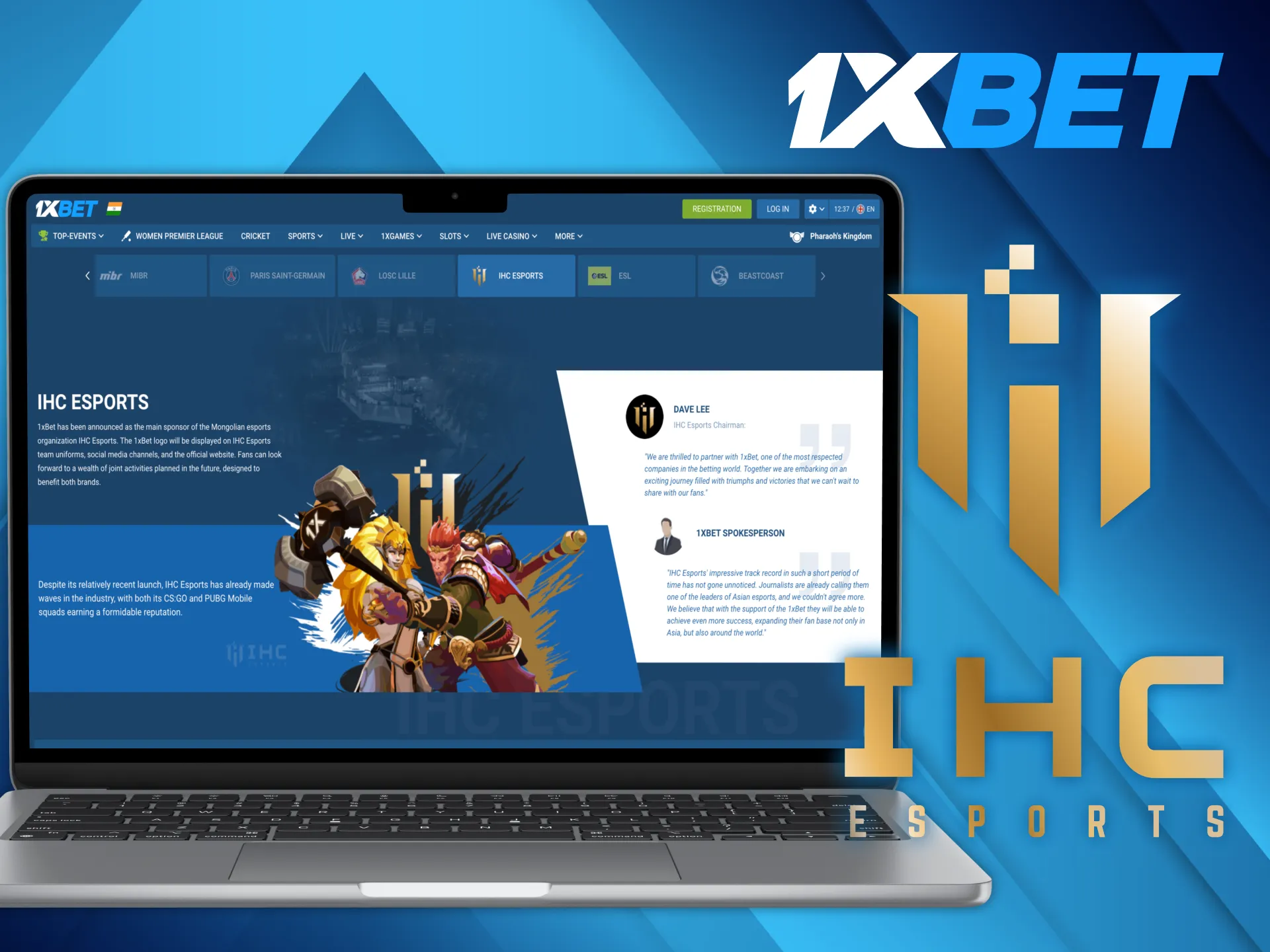 1xBet partnership with IHC Esports commitments to supporting growing esports markets.