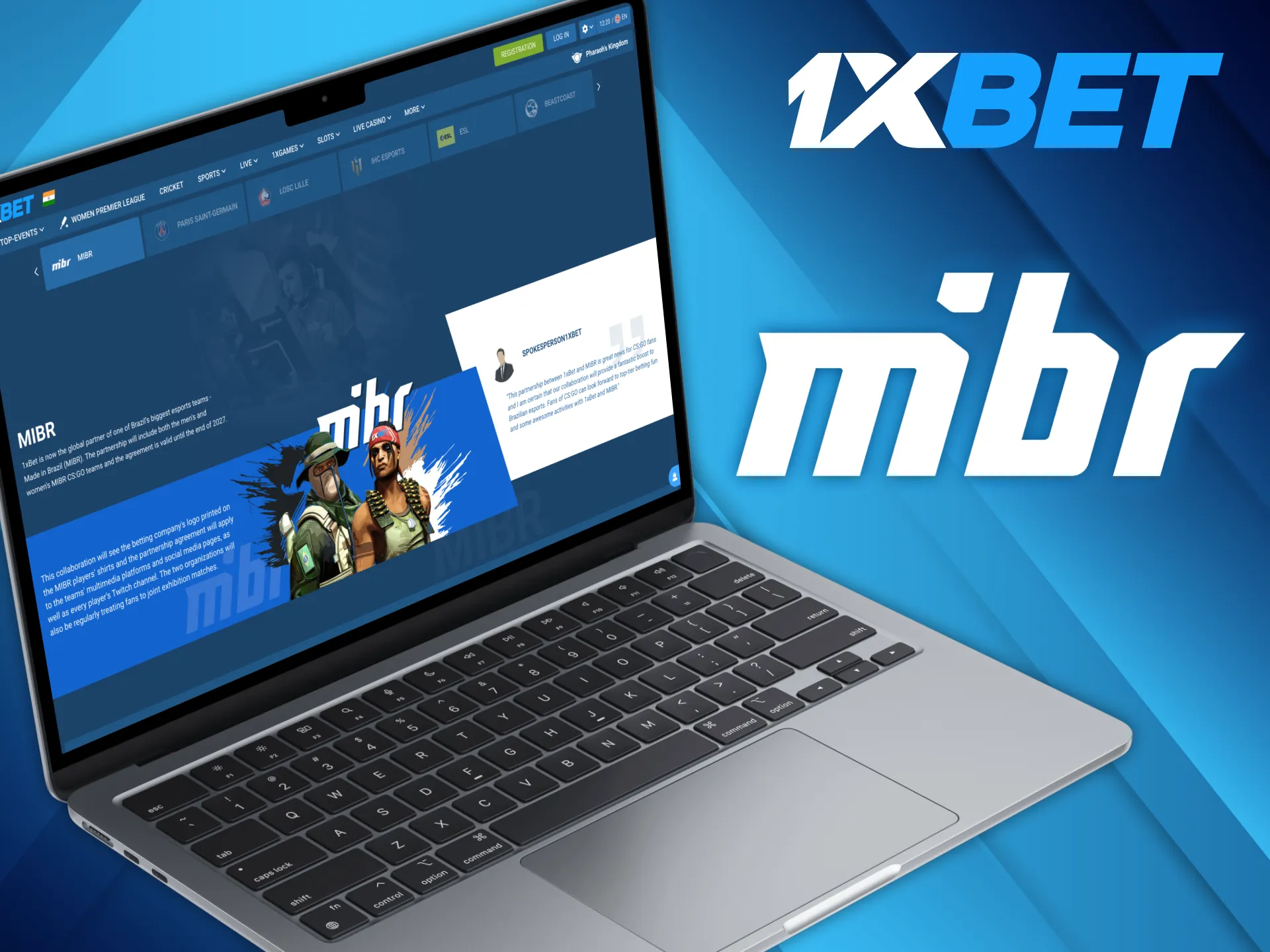 MIBR is one of the most famous esports organizations at 1xBet.